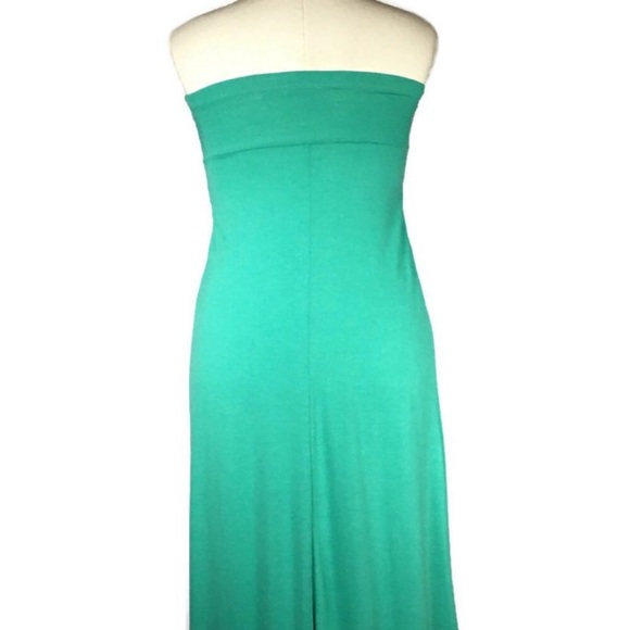 Made for me 2 Strapless Green Maxi Dress. - Picture 4 of 4